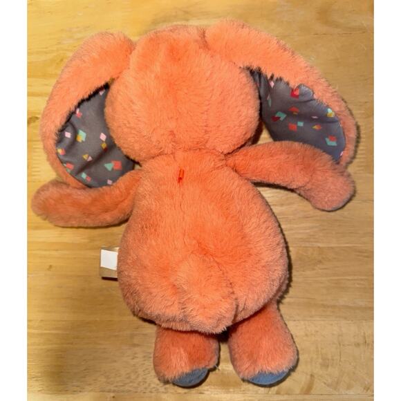 B Softies Happy Hues Bunny Rabbit Plush Stuffed Animal Orange Confetti Easter - Picture 4 of 13